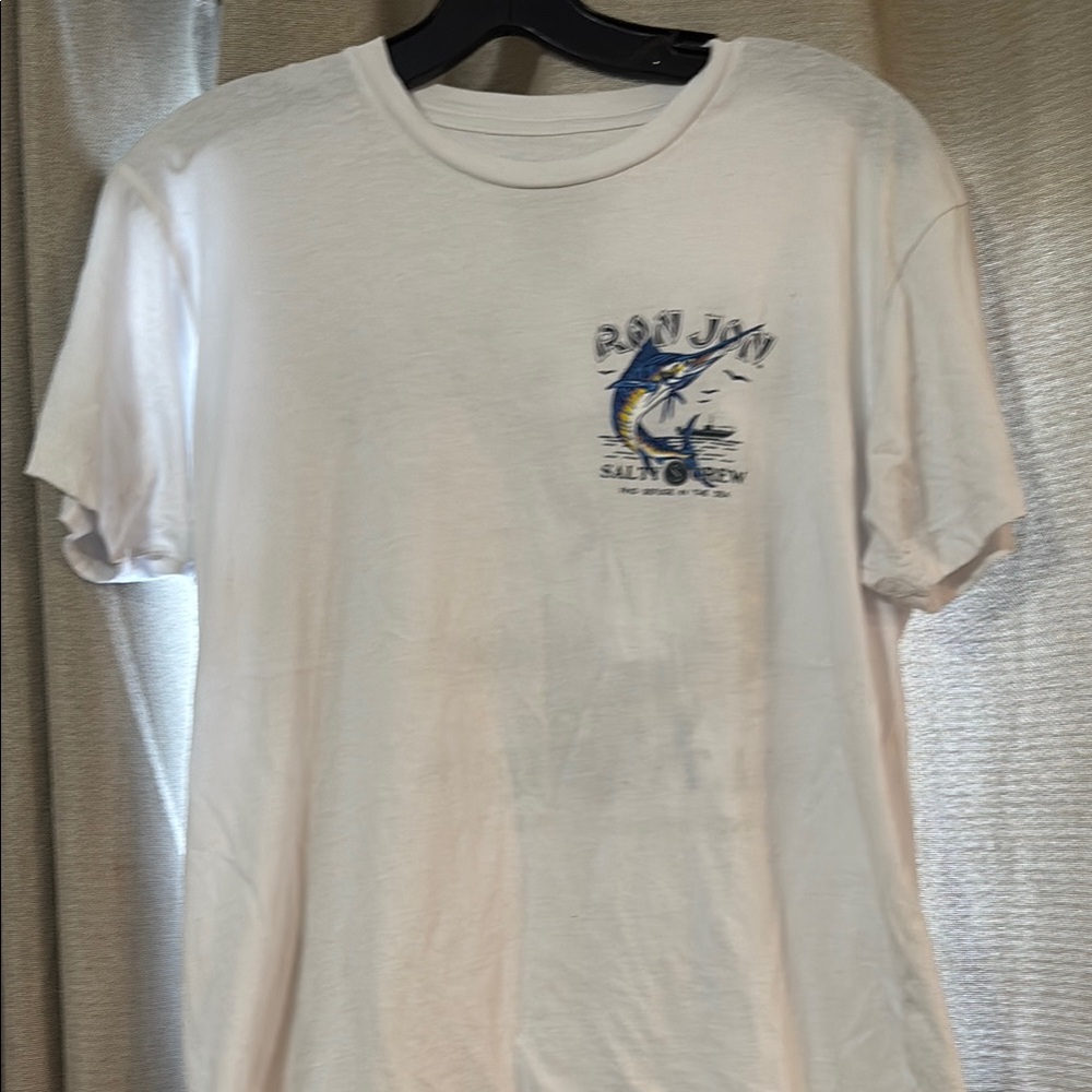 Ron-Jon White Graphic Men's T-Shirt size M